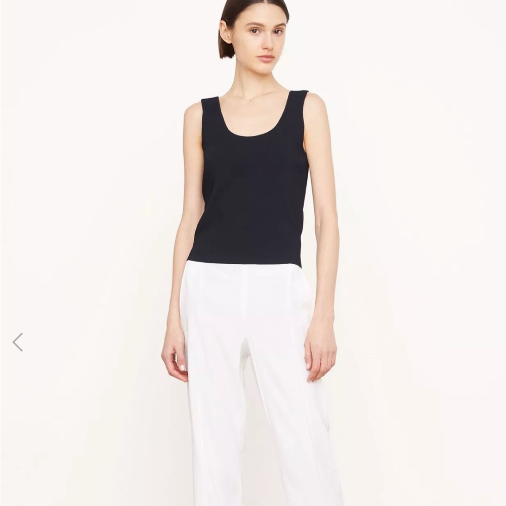 Vince Black Scoop Neck Tank Top size XL NWOT Old‎ Money